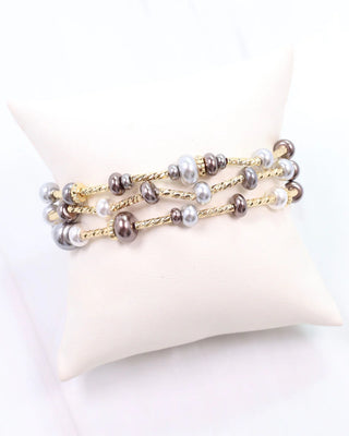 Lola Stretch Bracelet Set - Grey