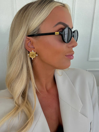 Pearl Coin Earring - Gold