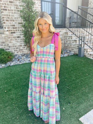 Gingham Maxi Dress