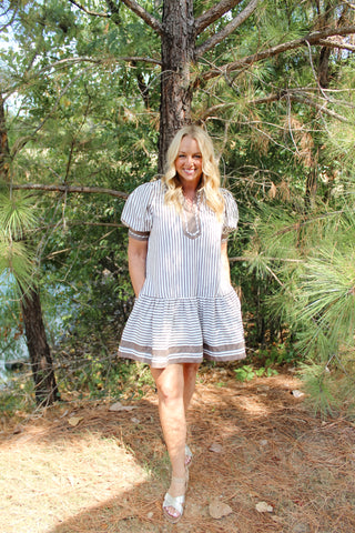 Taylor Puff Sleeve Dress - Mocha
