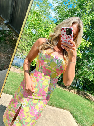 Bloom Floral Jacquard Dress