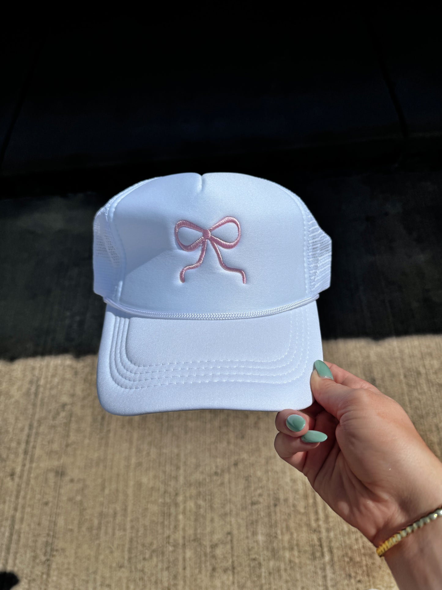 Ribbon Bow Trucker Hat