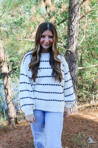 Grace Long Sleeve Sweater - White