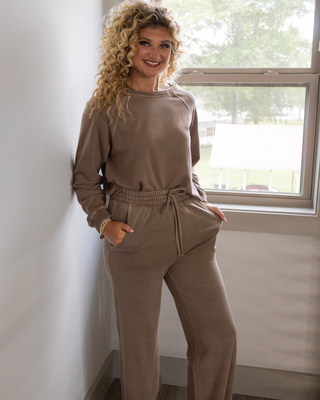 Zenana French Terry Set - Mocha