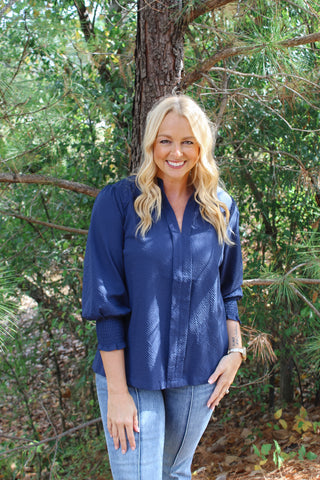 Shirley Top - Navy