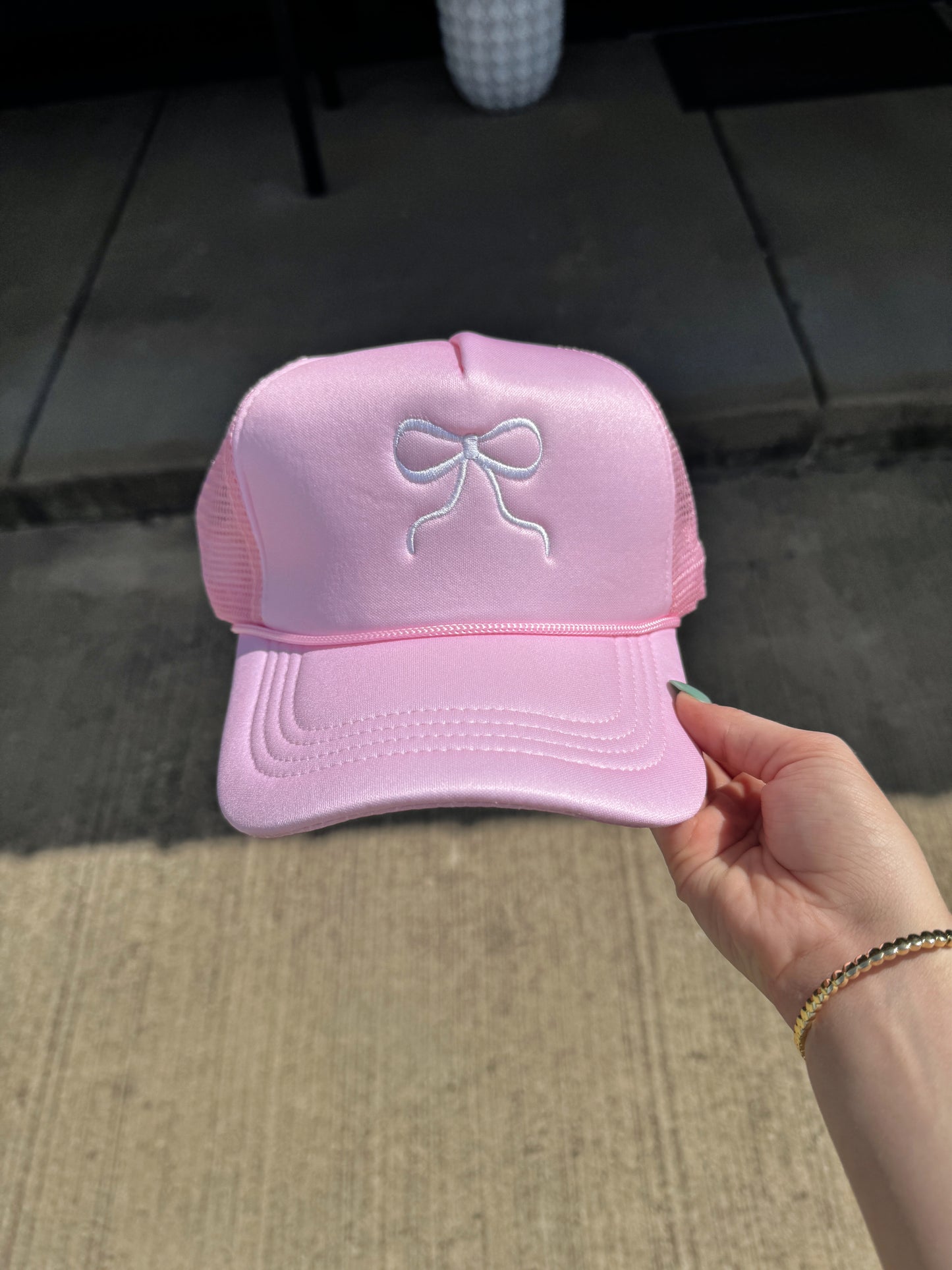 Ribbon Bow Trucker Hat