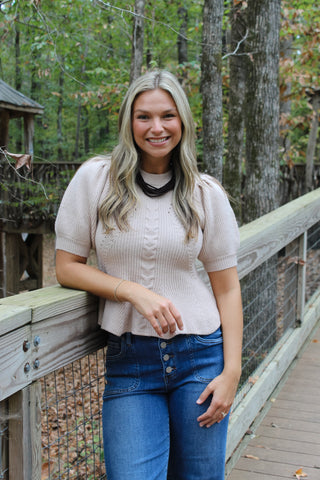 Peri Puff Sleeve Sweater - Oatmeal