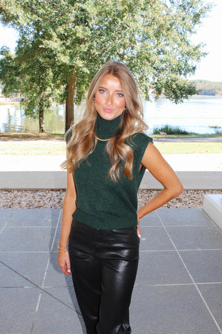 Hampton Knit Top - Deep Green