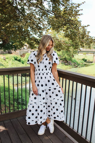 Millie Polka Dot Midi Dress