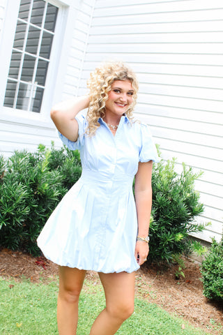Lanie Bubble Dress - Blue
