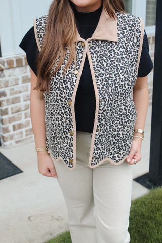 Anna Animal Print Vest