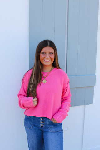 Micha Sweater - Taffy Pink