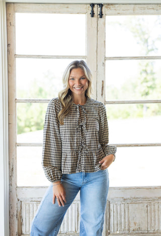 Sutton Blouse - Cream/Black