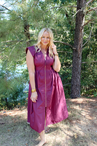 Alyssa Sleveless Dress - Wine