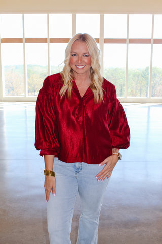 Paige Top - Burgundy