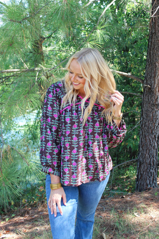 Marci Top - Brown