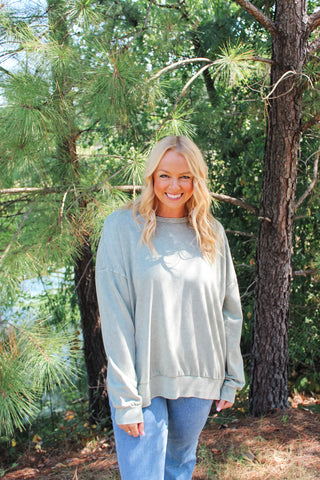 Marina Long Sleeve Tee - Moss