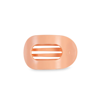 Teleties Small Flat Round Hair Clip- Peach Fuzz