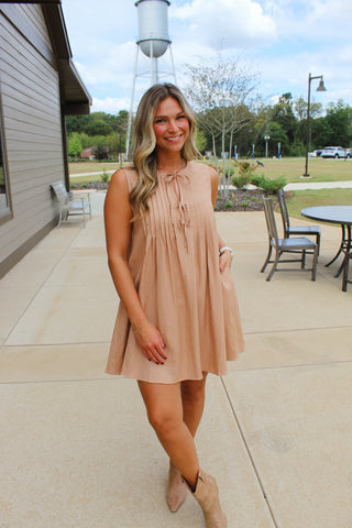 Penelope Mini Dress- Mocha