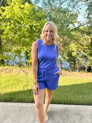 Daisy Romper - Cobalt