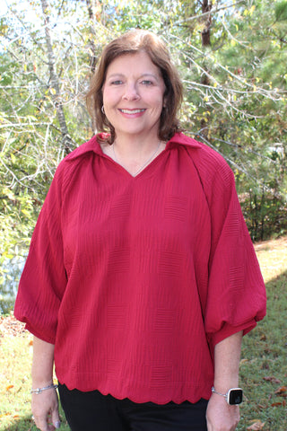Weezie Top - Crimson