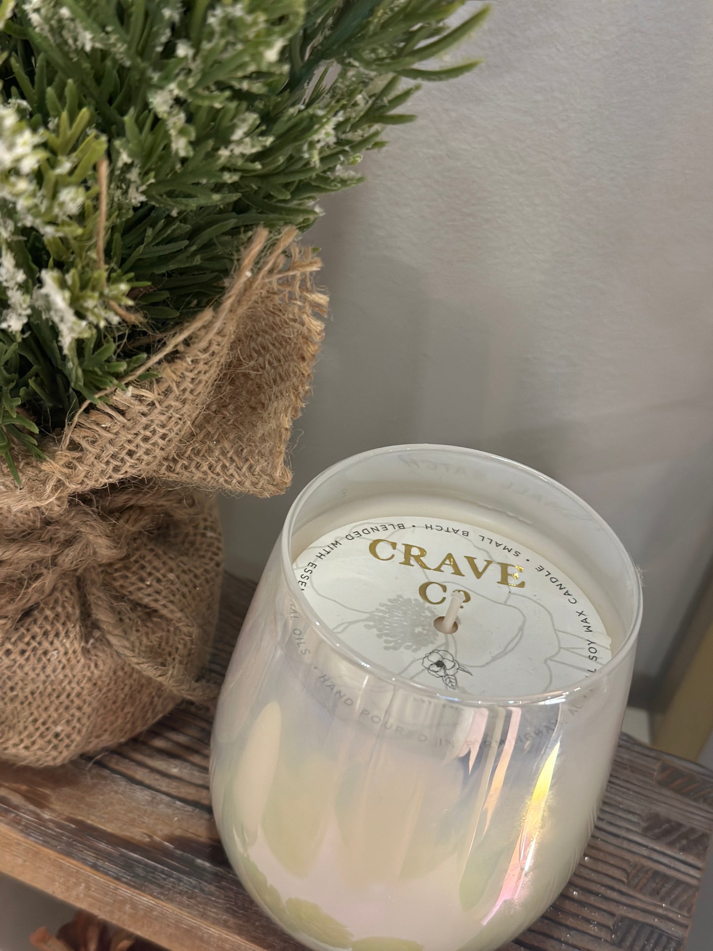 Crave White Stemless Candle