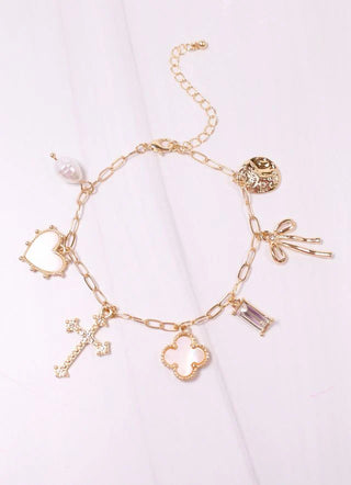 Arquette Gold Charm Bracelet