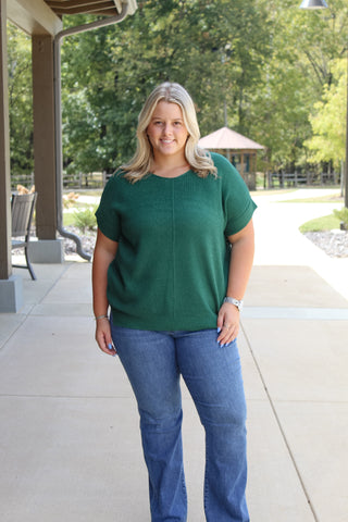 Zenana Center Seam Sweater - Dark Green