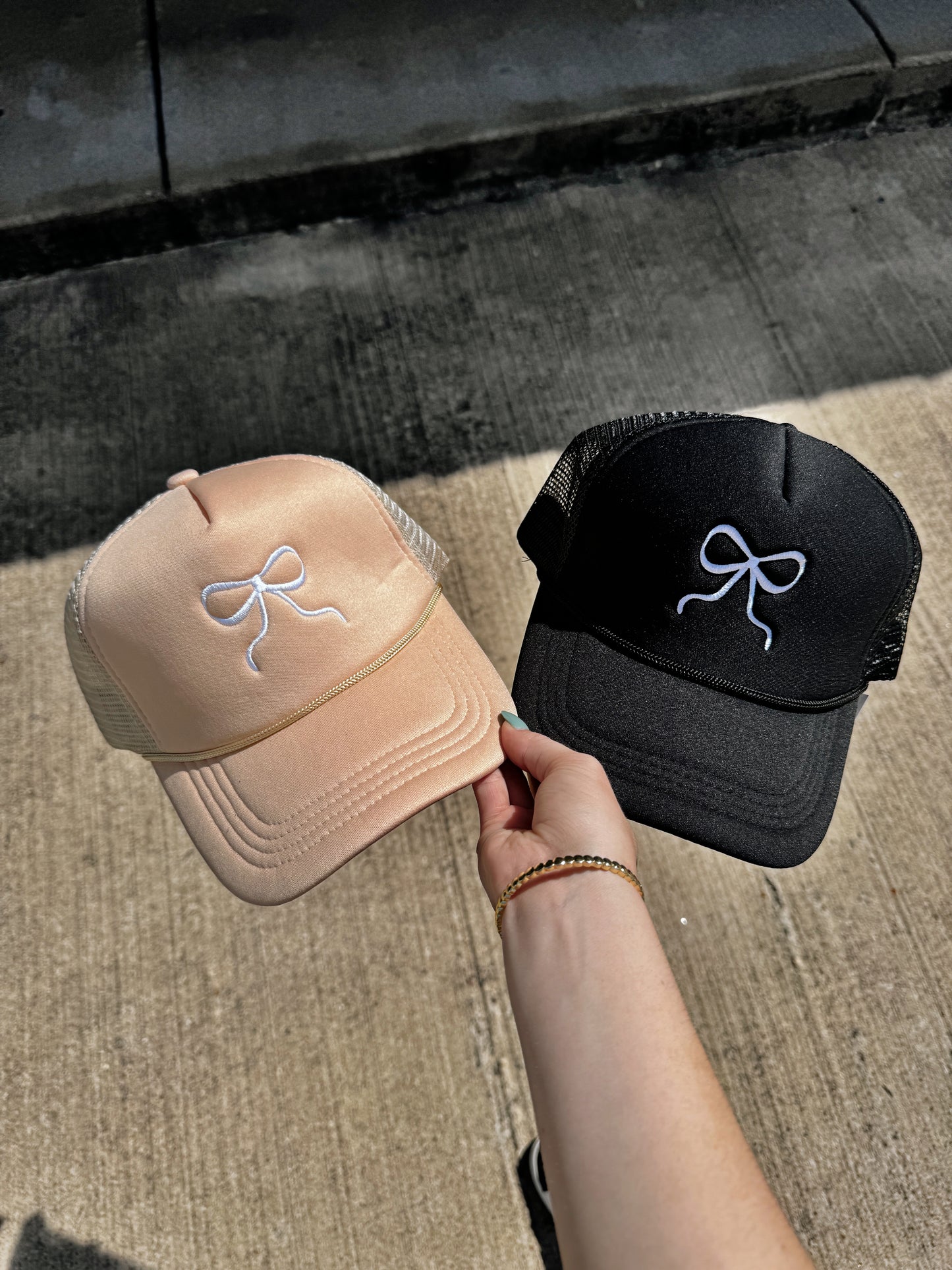 Ribbon Bow Trucker Hat