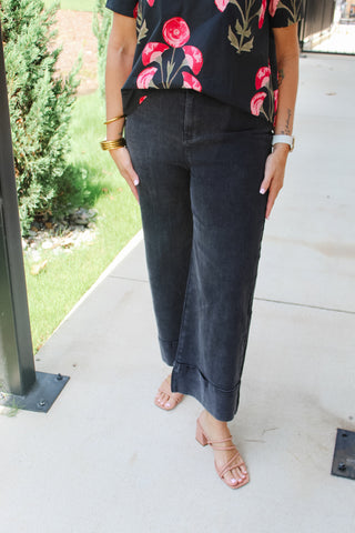 Juno Wide Leg Jeans - Black