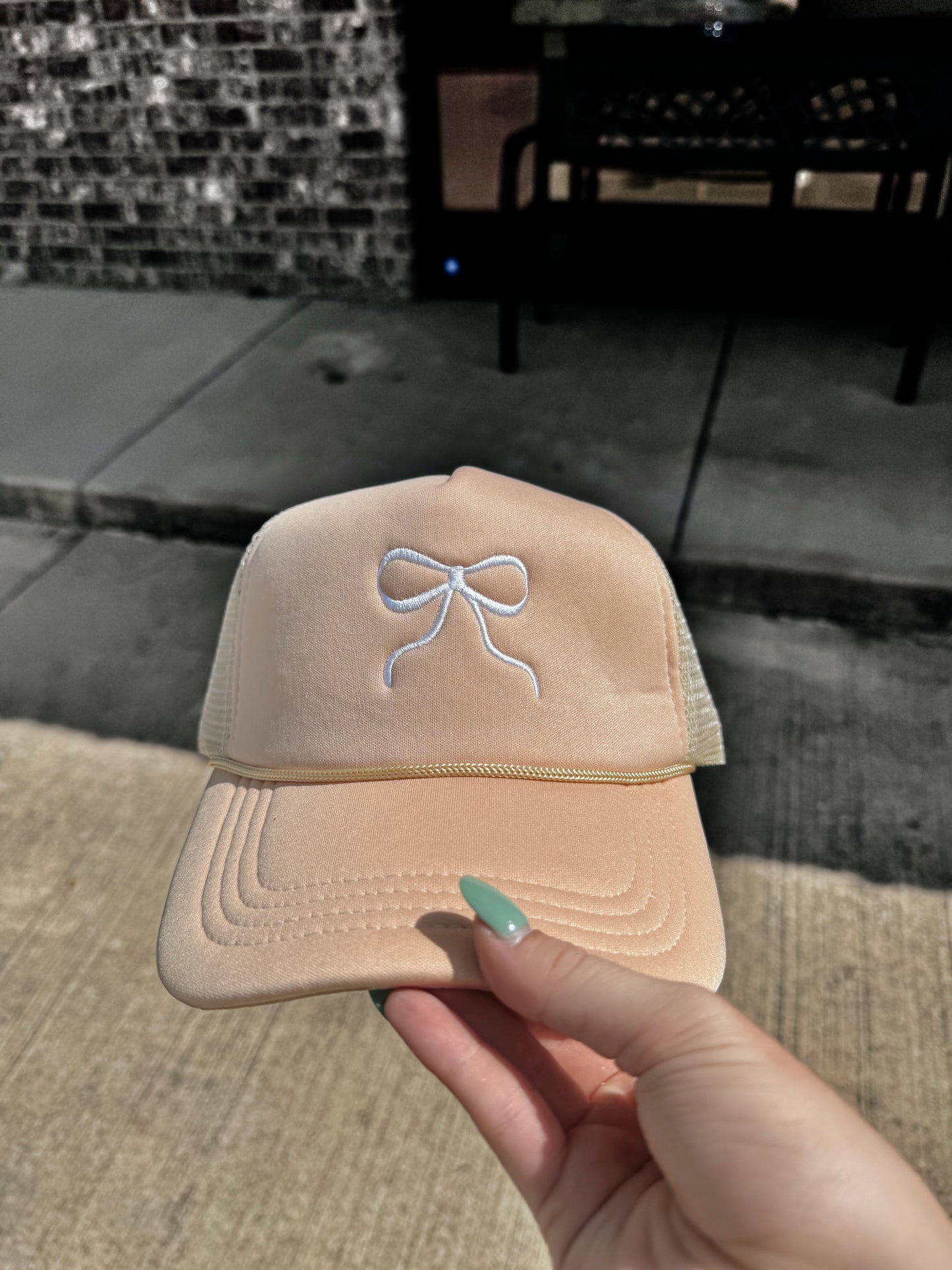 Ribbon Bow Trucker Hat