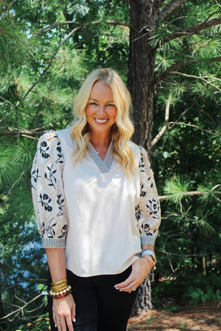 Sherill Long Sleeve Top - Ecru