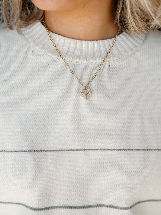 JT Crystal Heart Necklace