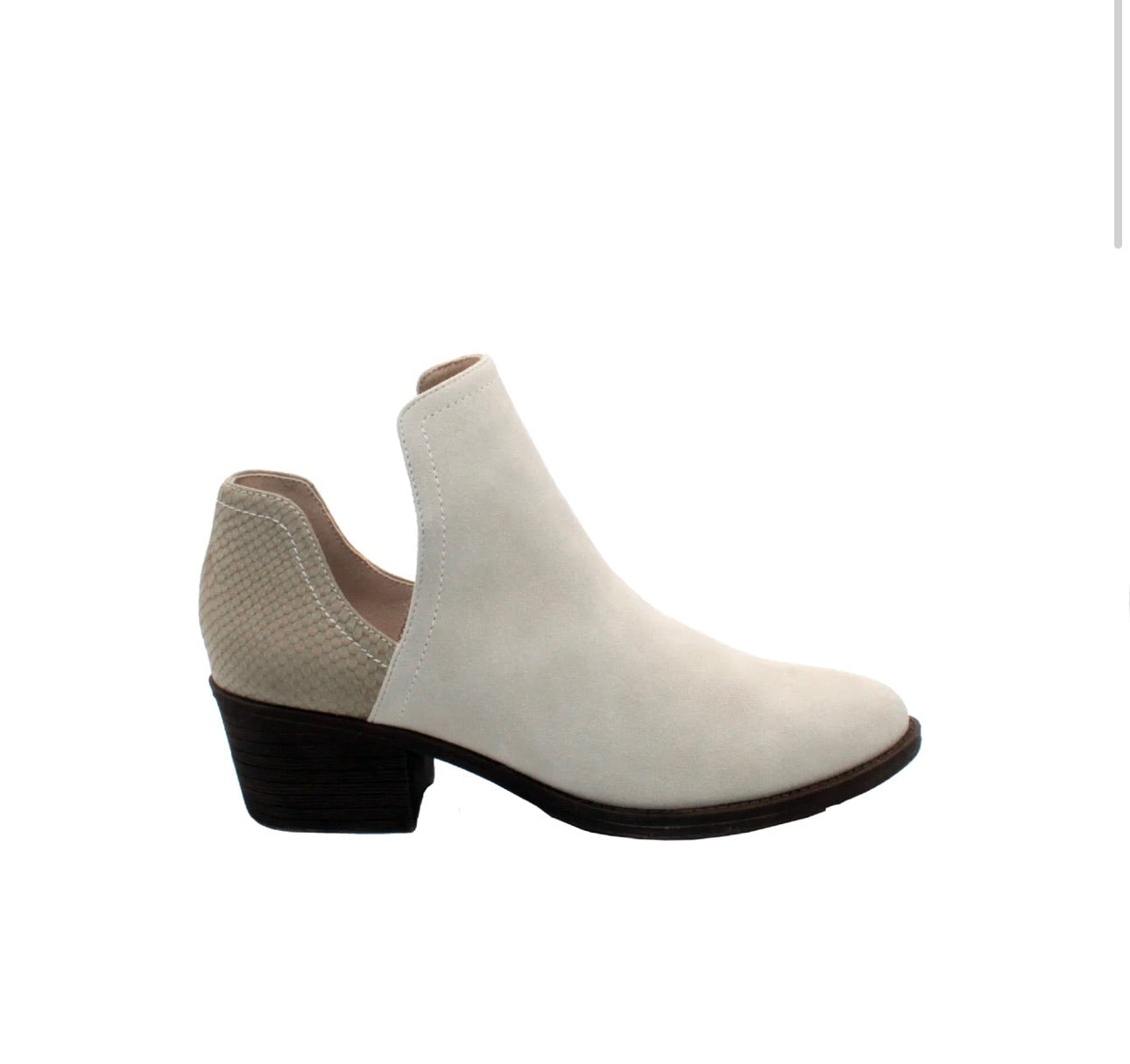 Chronicle Suede Bootie-Chalk