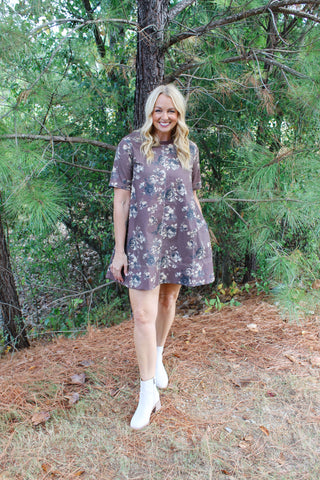 Serena Floral Denim Dress