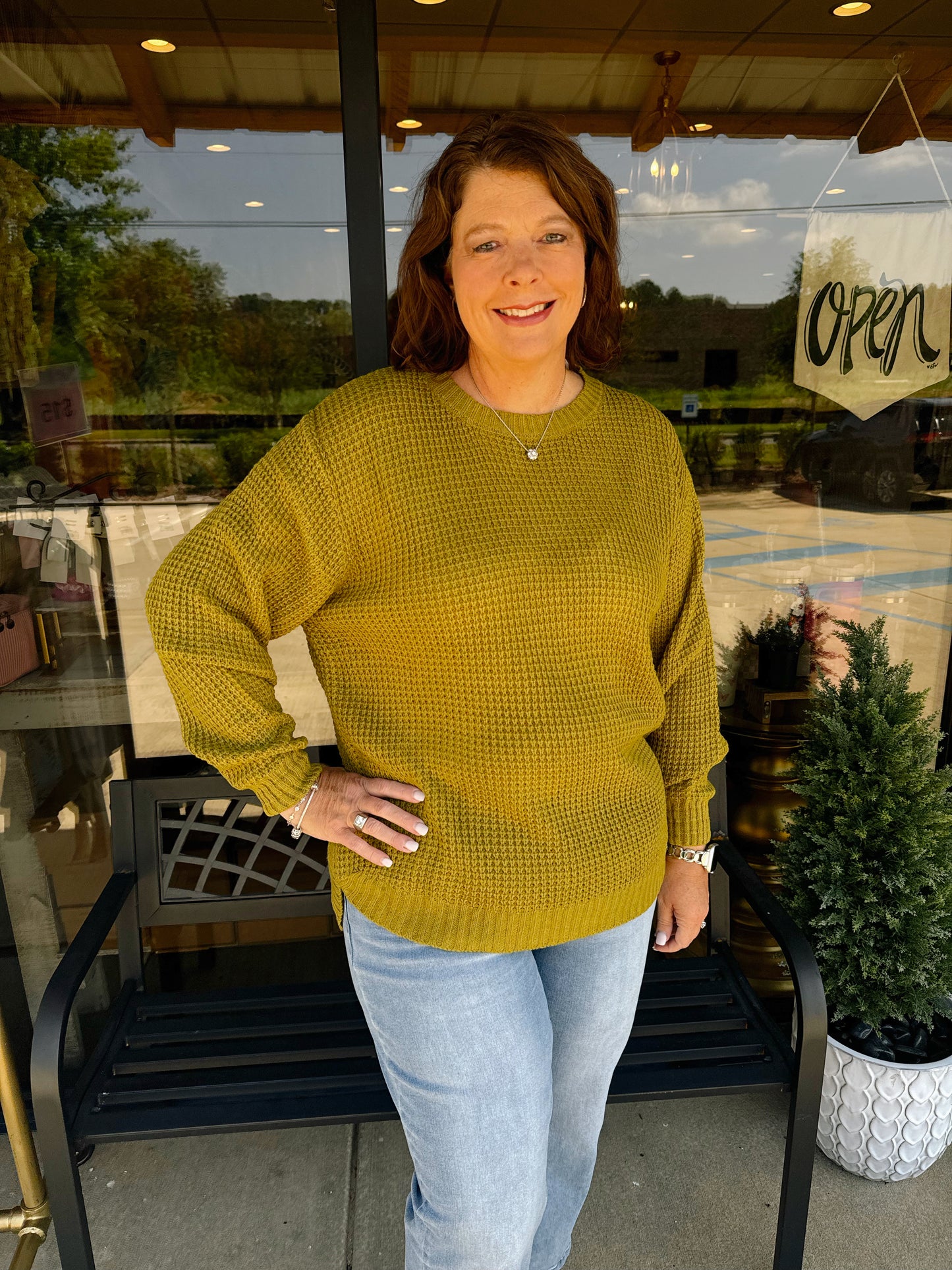 Lisa Sweater- Olive Mustard