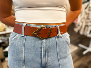 Diamond Pointed Buckle Fashion Belt