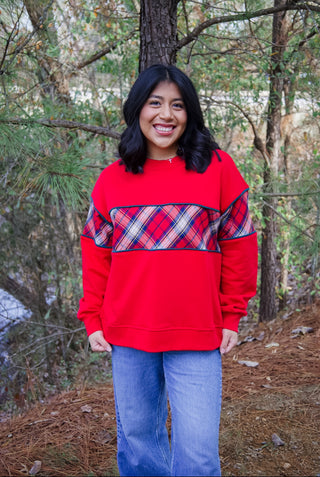 Christmas Block Top - Red