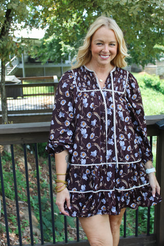 Rhode Mini Dress - Brown