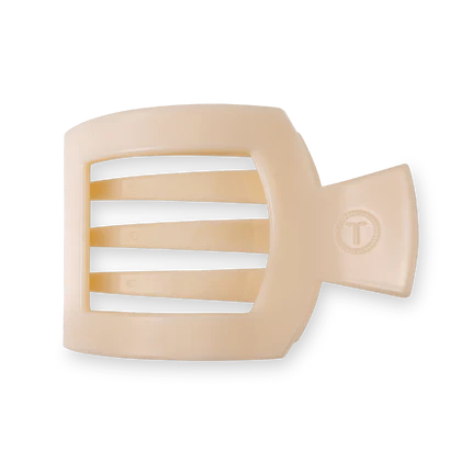 Teleties Medium Flat Square Hair Clip- Almond Beige