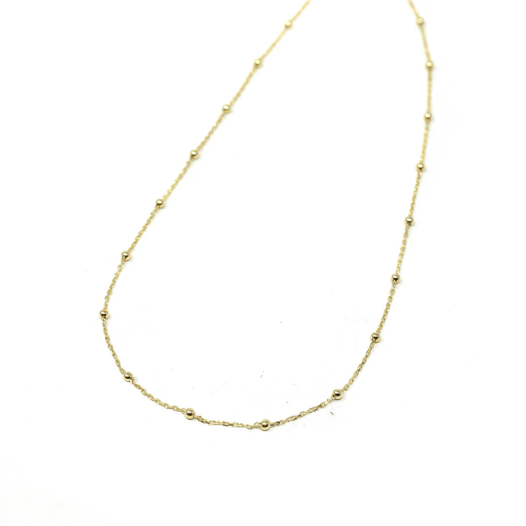 TSK Baby Ball Chain Necklace 16"