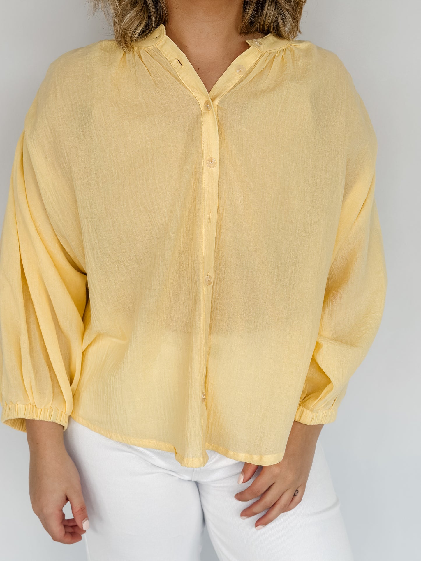 Lemon Long Sleeve Blouse