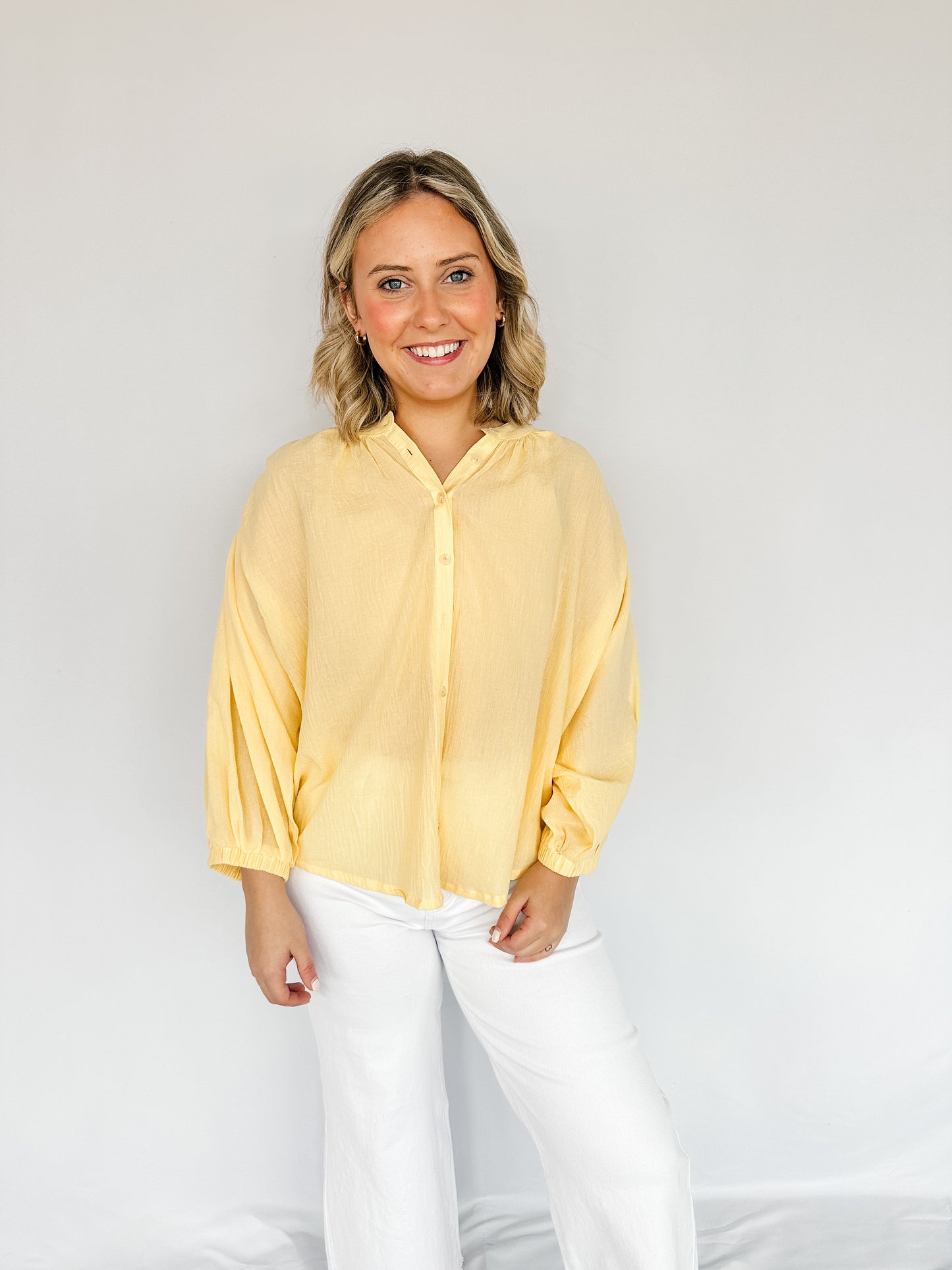 Lemon Long Sleeve Blouse