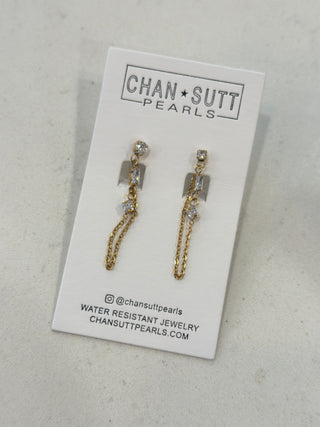 Diamond Loop Chain Earrings