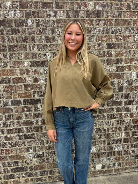 Ally Top - Olive