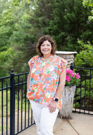 Beth Floral Top