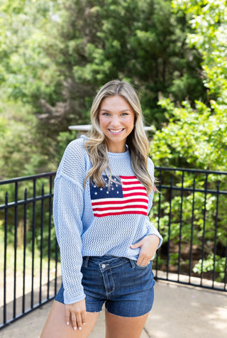 Macon Top - Powder Blue