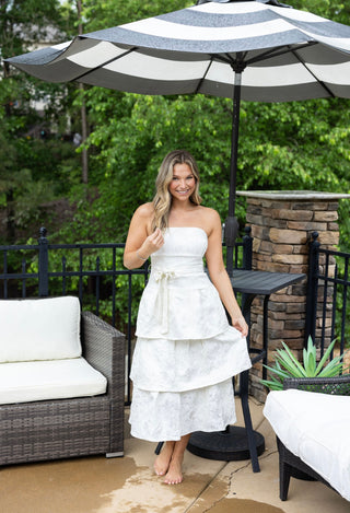 Brittany Midi Dress - White