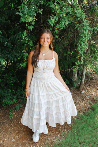 Tessa Tiered Striped Midi Dress