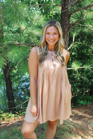 Penelope Mini Dress- Mocha